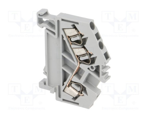 WAGO 280-641 3-wire straight-through terminal block, gray