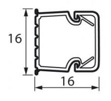 Mini channel 16x16 mm METRA (638191)