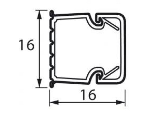 Mini channel 16x16 mm METRA (638191)