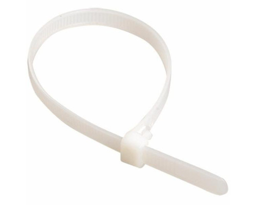 Clamp 7,6x550 P6.6, white (100pcs) (25231SR)