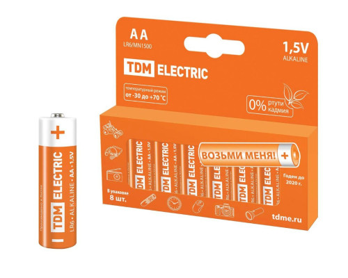 LR6 AA Alkaline 1,5V PAK-8 TDM (SQ1702-0009)