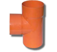 Tee for double wall pipes, 90°, D=110 (020110)