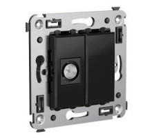 Wall-mounted TV outlet Avanti black square (4402513)