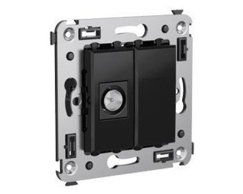 Wall-mounted TV outlet Avanti black square (4402513)