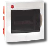 Flush-mounted enclosure with door 8 modules IP41 white (81508)