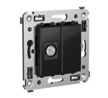 TV outlet in the wall, terminal Avanti black square (4402503)