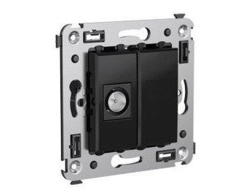 TV outlet in the wall, terminal Avanti black square (4402503)