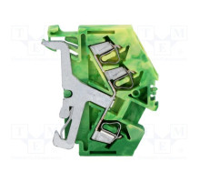 WAGO 280-637 3-wire terminal, angled, green-yellow