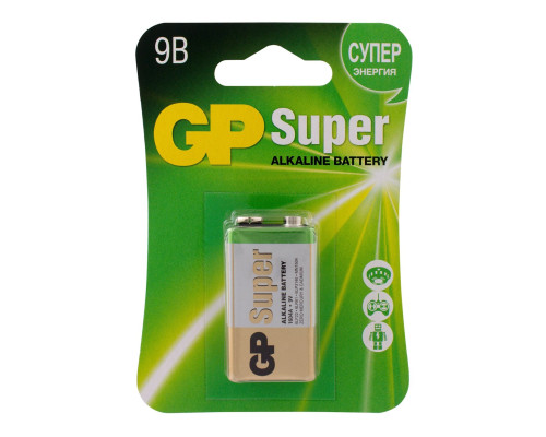 GP Super Alkaline 9V Crown (GP 1604A-5CR1), BLISTER