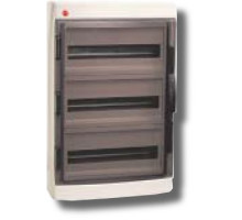 Wall shield with door 54 modules IP65 gray (85654)