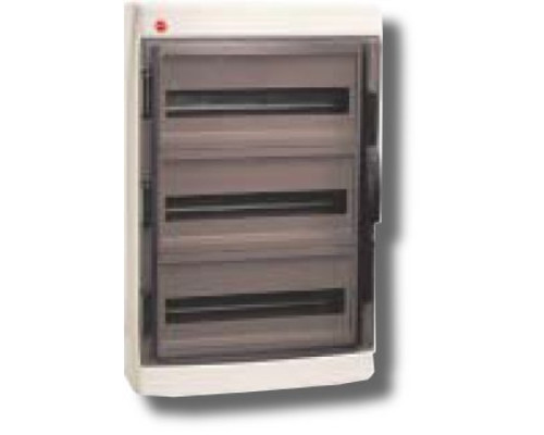 Wall shield with door 54 modules IP65 gray (85654)