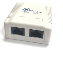 RJ-45-2 (8P8C) CAT5e, 2 outputs (LISTED) computer socket