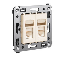 RJ-45 socket Avanti in the wall double shielded vanilla haze (4405364)