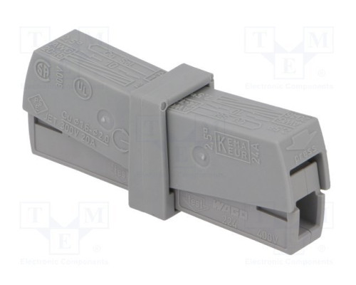 WAGO 224-201 Luminaire terminal, 2 push connectors