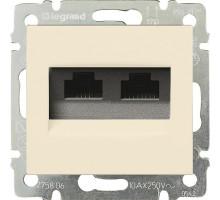 Socket Valena 2xRJ45 Cat.5, ivory (774139)