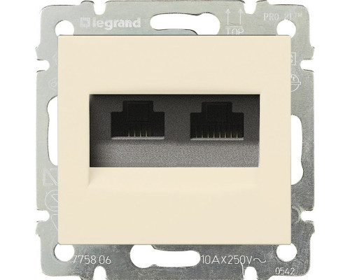 Socket Valena 2xRJ45 Cat.5, ivory (774139)