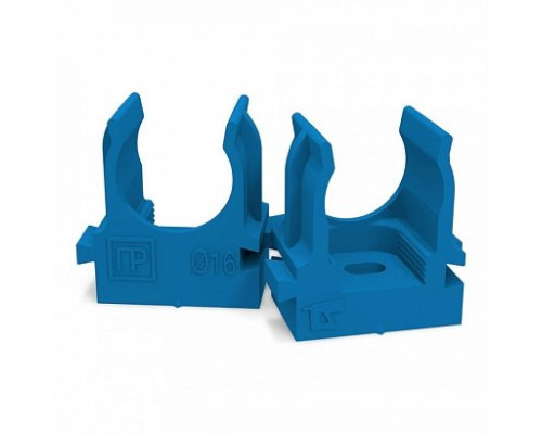 Fastener-clip for pipes for mounting gun blue D=20 (100 pcs) (Prom sleeve) (PR13.0144)