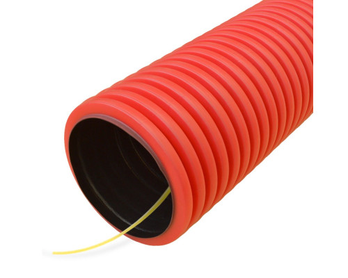 Pipe corrugated double-wall HDPE flexible type 750 (SN24) s/z red d75 mm Promsleeve (PR15.0242)