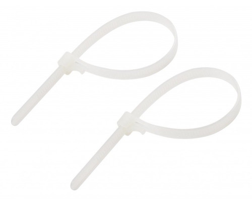 Clamp 7,6x250 P6.6 reusable, white (100pcs) (25252SR)