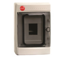 Wall shield with door 4 modules IP65 gray (85604)