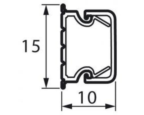 Mini channel 15x10 mm METRA (638190)