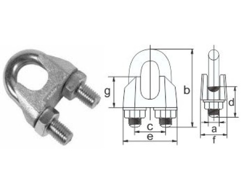 Cable clamp 5 mm DIN741