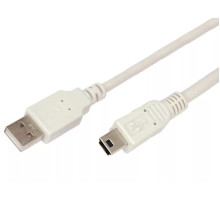 USB cable (pcs. mini USB - pcs. USB A) 1.8 meters, gray REXANT (18-1134)