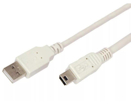 USB cable (pcs. mini USB - pcs. USB A) 1.8 meters, gray REXANT (18-1134)