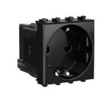 Power outlet Avanti 2 modules black square (4402002)