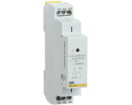 Relay OIR 1 contact, 16A, 230V AC (OIR-116-AC230V)