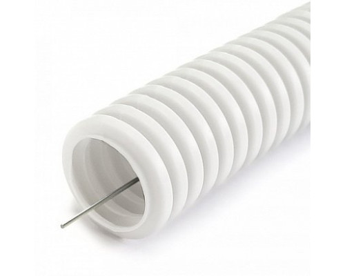 Corrugated pipe PL light 350 N halogen-free (HF) non-flammable (NG) white s/z D=32