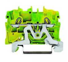 WAGO 2004-1207, 2-wire terminal with grounding yellow-green