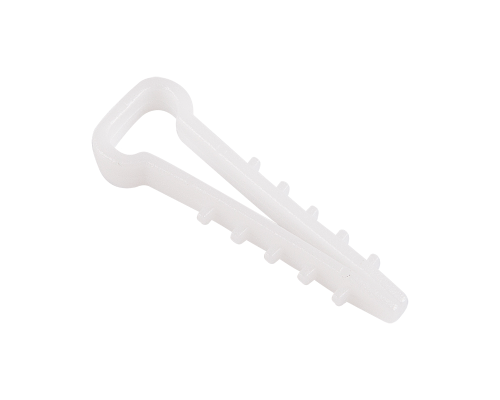 Dowel clamp nylon rectangular 5-10 mm, white, 100 pcs. REXANT (07-4610)