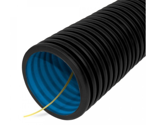 Pipe corrugated double-walled HDPE flexible type 450 (SN16) UV-resistant flame retardant s/z black d75 mm