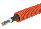 Corrugated hose kits with cable