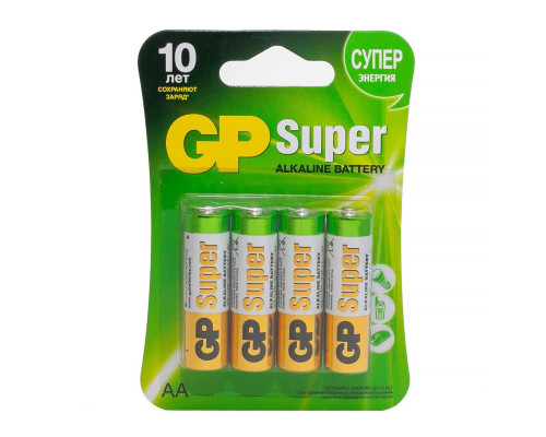 GP Super Alkaline 15A AA (GP 15A-2CR4), pack. 4 things. BLISTER