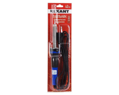 Soldering iron REXANT, ceramic heater, durable tip, 40 W, 230 V, MASTER series (12-0123)