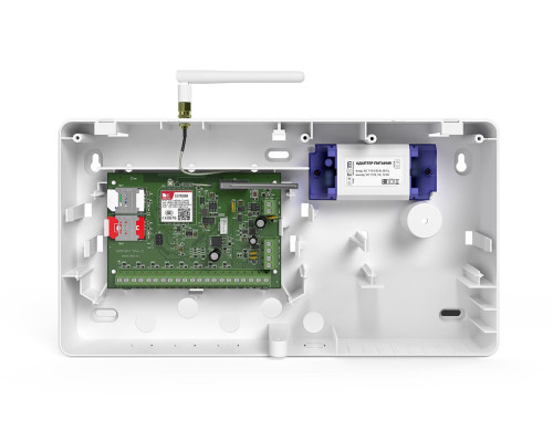 Contact GSM-5A v.2 with an external antenna in a case for a 1.2 Ah battery