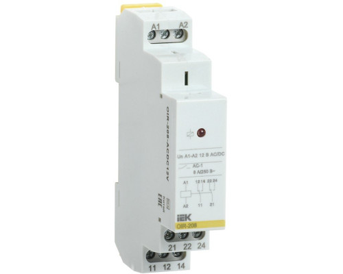 Relay OIR 2 contacts, 8A, 12V AC/DC (OIR-208-ACDC12V)