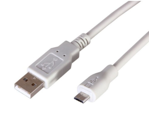 USB cable (pc. micro USB - pc. USB A) 1.8 meters, gray REXANT (18-1164)