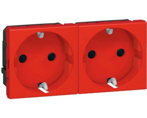 Double block of sockets 2k+3, 90x45 mm, red (147104 RD)