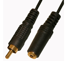 Jack (m) mono, 3.5mm-RCA (w) with 0.3m cord.