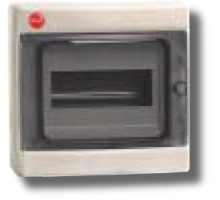 Wall shield with door 8 modules IP65 gray (85608)