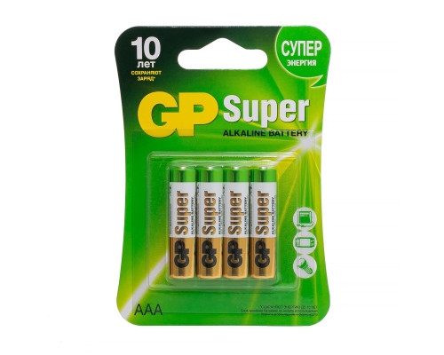 GP Super Alkaline 24A AAA (GP 24A-2CR4), pack. 4 things. BLISTER