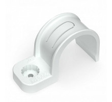 Fastener-bracket plastic one-sided for direct mounting white in polyethylene d32 (25pcs) Prom sleeve (PR13.0379)