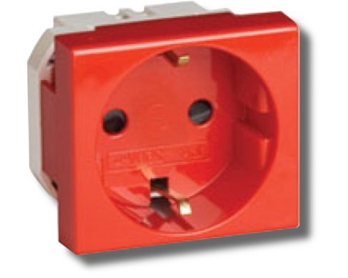 Power socket 2P+E Viva 2 modules red (45015)