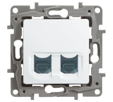 Socket 5e, UTP, 2xRJ45, 2 ETIKA modules, white (672255)