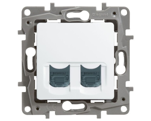 Socket 5e, UTP, 2xRJ45, 2 ETIKA modules, white (672255)