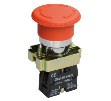 Button LAY5-BS542 "Mushroom" emergency with fixation (BBG90-BS-K04)