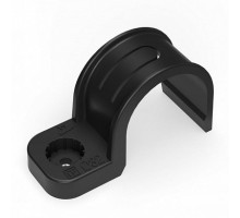 Fastener-clip plastic one-sided for direct mounting black in PVC d16 (50pcs) Prom sleeve (PR13.0372)